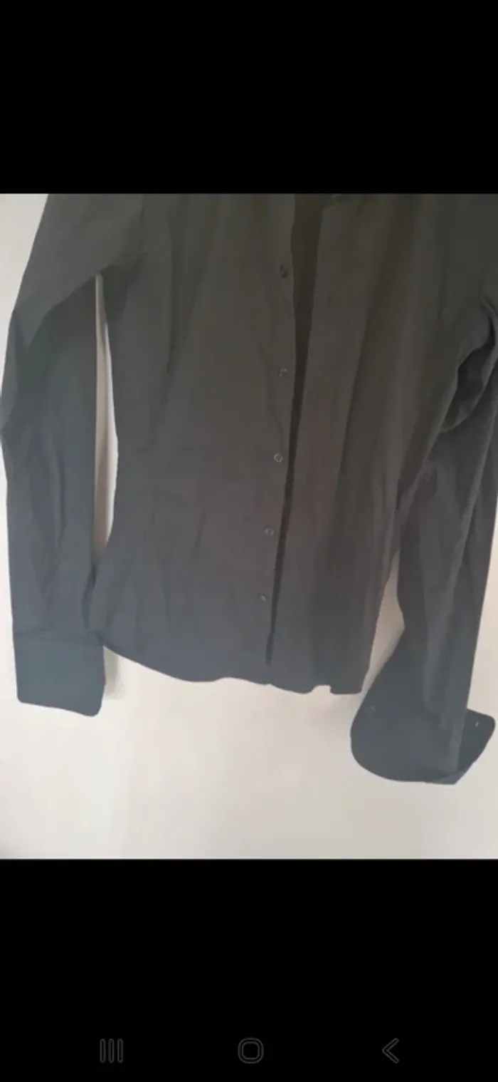 Chemise homme zara superslim fit noir taille s /38 tres bon etat - photo numéro 4