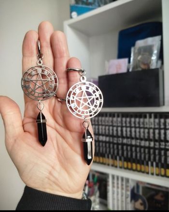 Boucles d'oreilles obsidienne