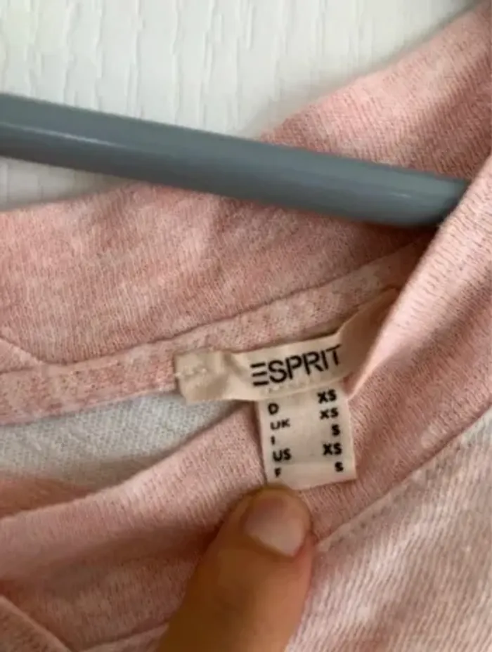 Tee-shirt esprit Rose pale et blanc - photo numéro 5