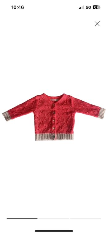 Gilet rose à paillettes Billieblush taille 3 mois