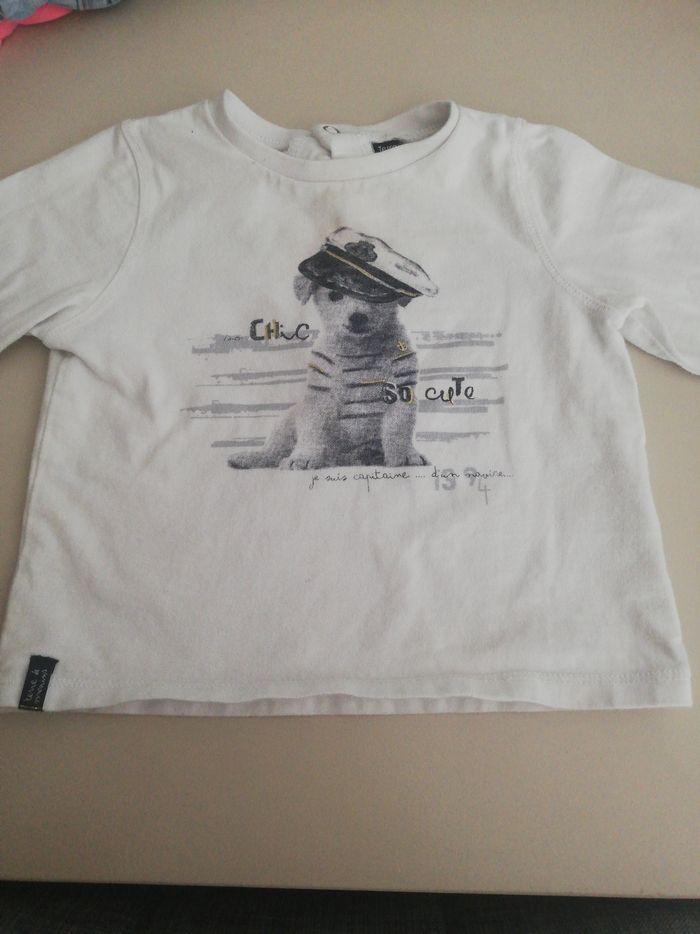 Tee shirt manche longue garçon 12 mois terre de marins