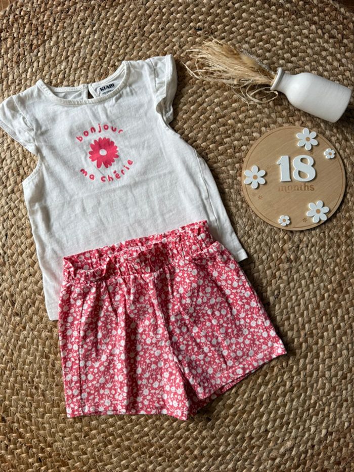 Ensemble d’été short fille - taille 18 mois