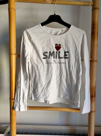 T.shirt blanc Charlie et Prune taille 8 ans