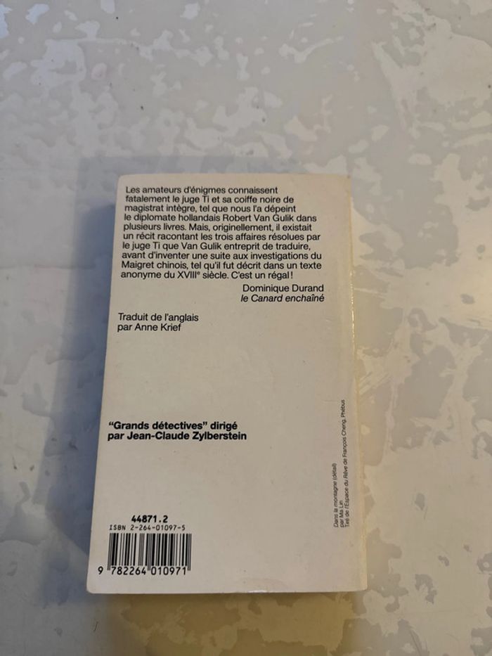 Livre trois affaires criminelles résolues par le juge Ti - photo numéro 2