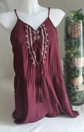 Combishort bordeaux "Jennyfer" taille M