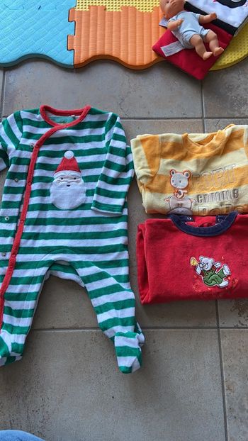 Lot pyjama velour 6 mois