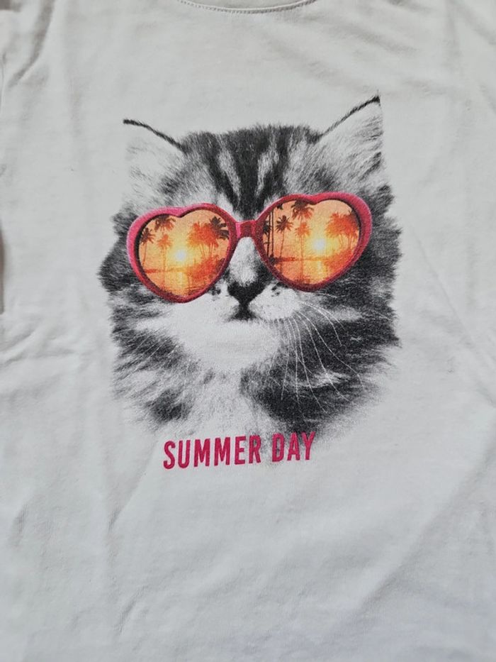 Tee shirt 5 ans kiabi chat - photo numéro 2