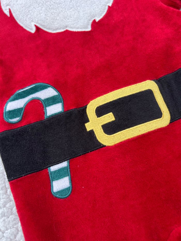 Pyjama dors-bien bébé en velours Père Noël taille 12 mois Kiabi - photo numéro 3