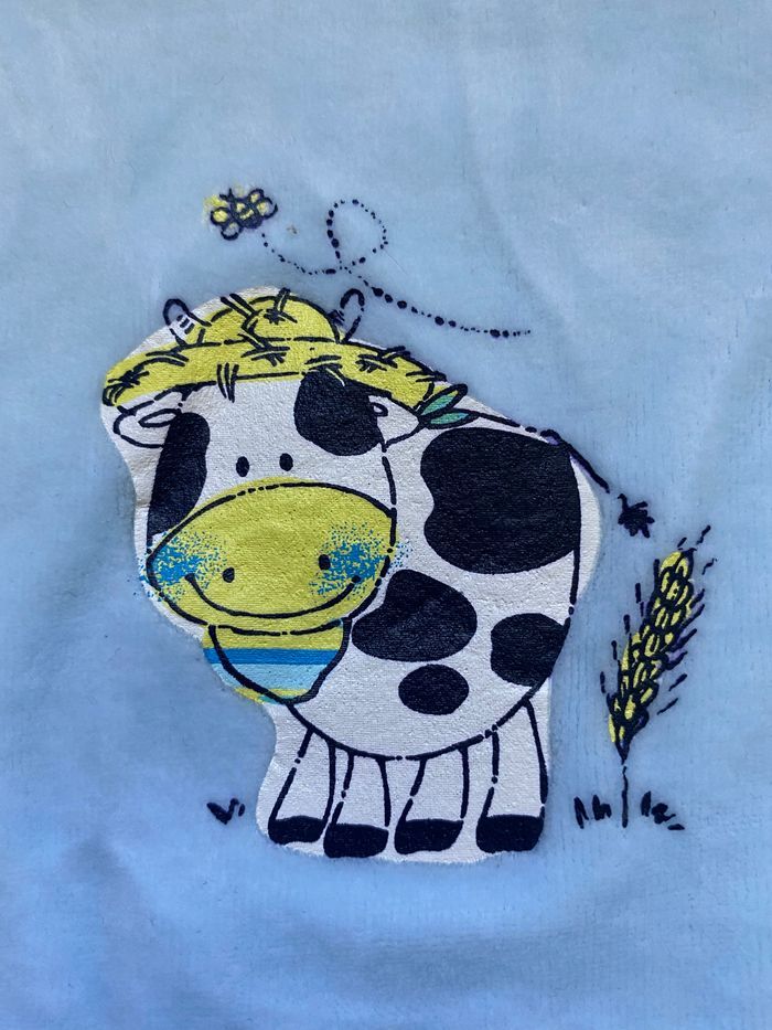 Grenouillère a manches longues hiver vache - photo numéro 2