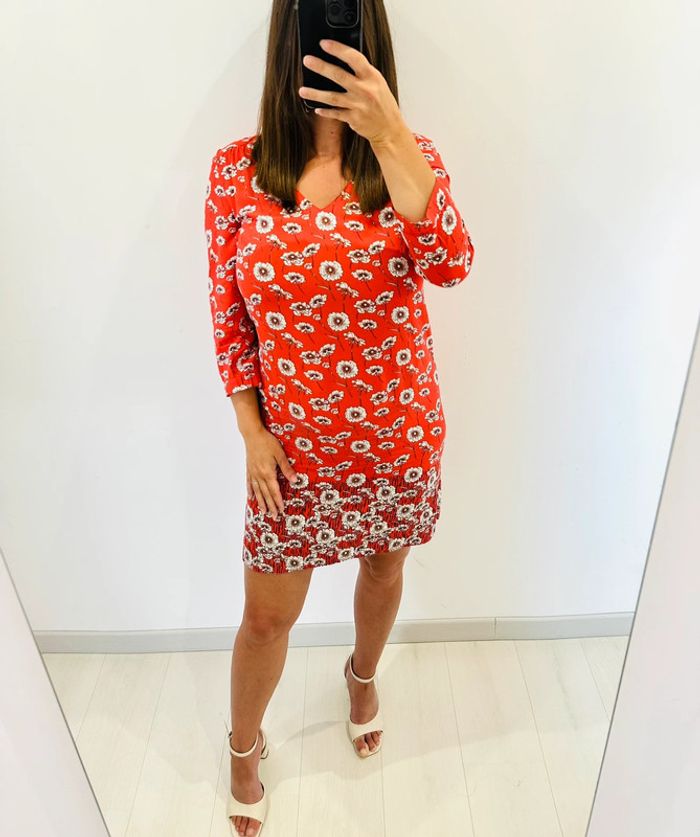 🌸Robe - Camaïeu - rouge - fleurie 🌸
