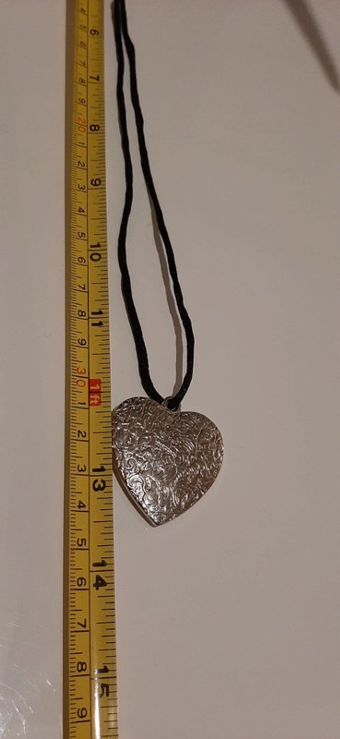 Pendentif coeur argenté femme - photo numéro 9