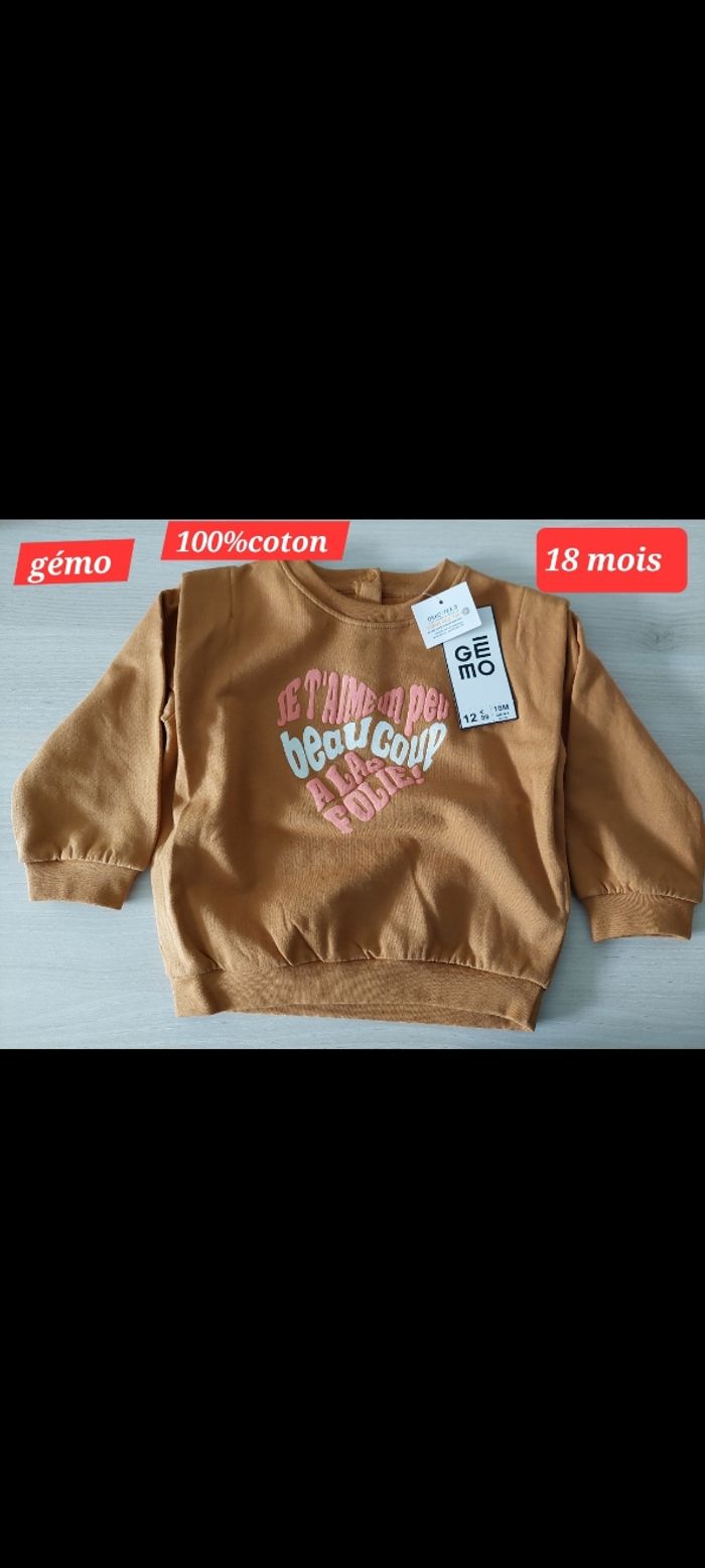 Pull fille 18 mois couleur marron