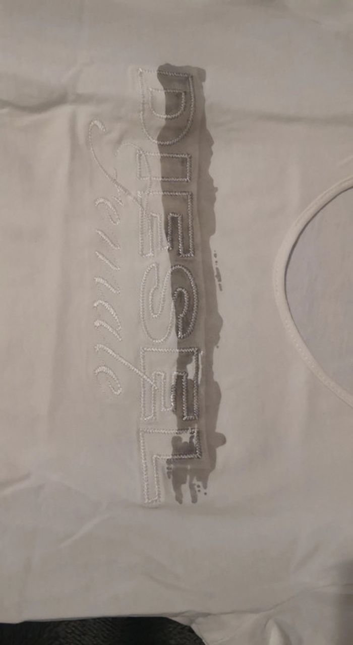 Tee shirt diesel blanc - photo numéro 3