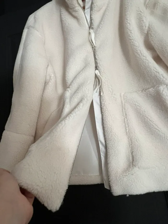 Veste en moumoute beige pour femme S - photo numéro 3