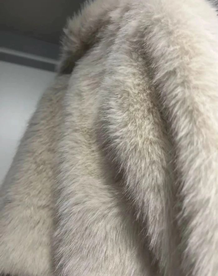 Grosse Veste manteaux en fausse Fourrure beige style Zara style vintage taille M - photo numéro 6