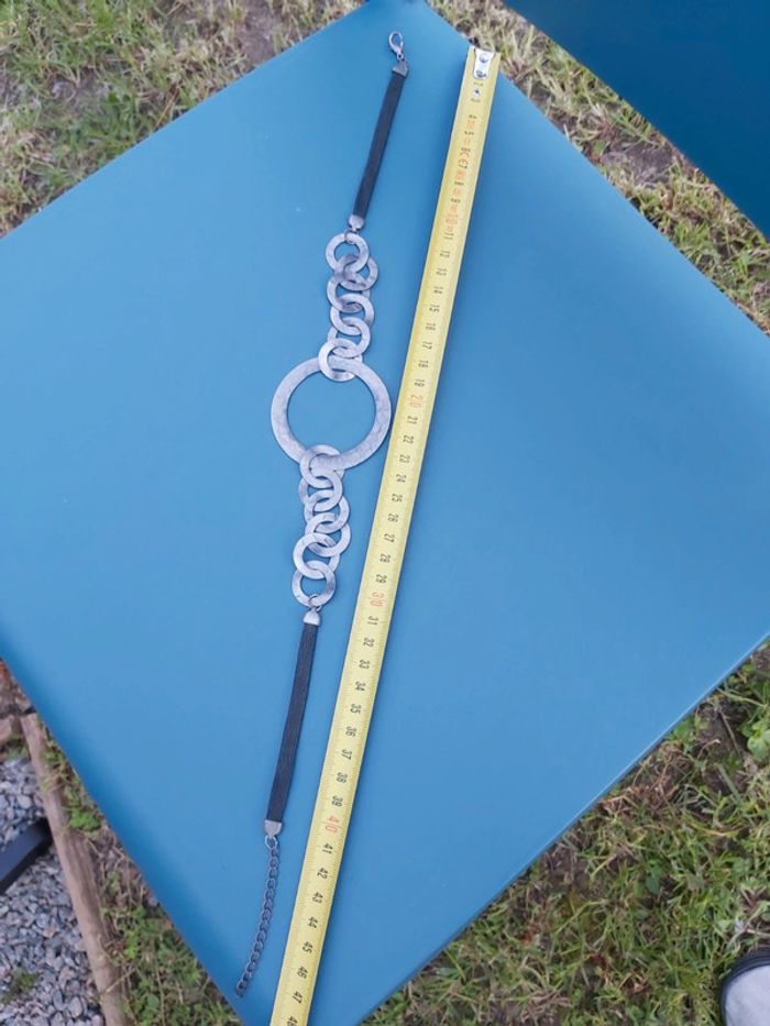 Collier anneaux métal mat - photo numéro 2