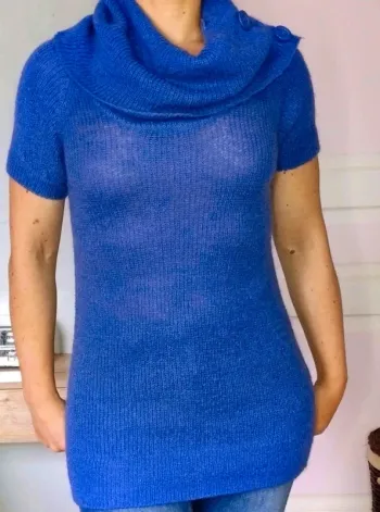 Pull Laine Mohair Vintage - Violet - H&M - 38 = 34 actuel - Comme Neuf