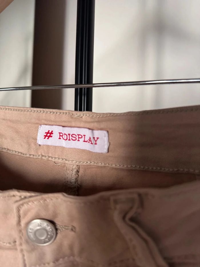 Pantalon en jean beige 38 - photo numéro 4