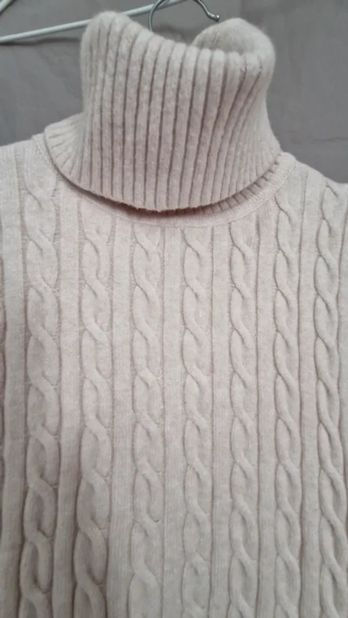 Pull manches courtes femme beige - photo numéro 3