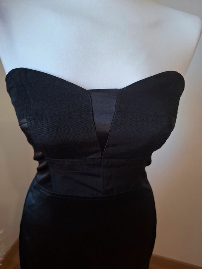 Robe bustier noire satinée Vila taille S 36 - photo numéro 2