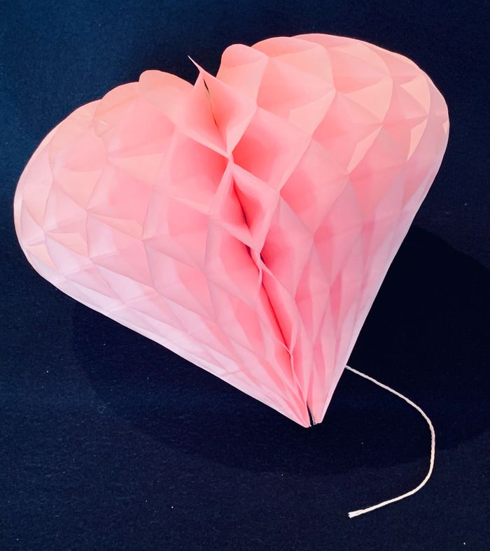 Lot de 2 Décorations Boule et petit Cœur en papier ignifugé - photo numéro 5