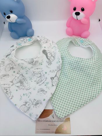 Lot de bavoirs bandanas 6 mois et plus