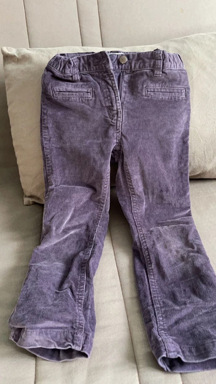 Pantalon velour violet 4 ans Lisa rose ´s