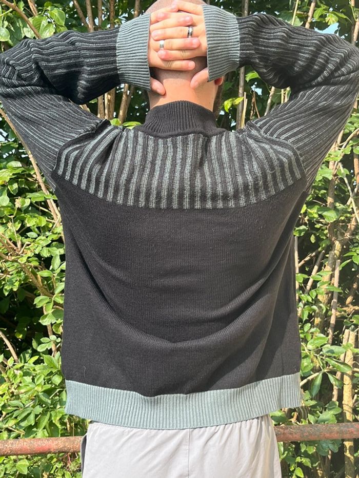 Veste gilet chaud avec fermeture éclair Lee Cooper - noir et gris - photo numéro 7