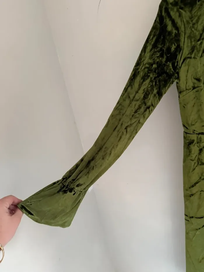 Robe verte en velours Twinset - photo numéro 4