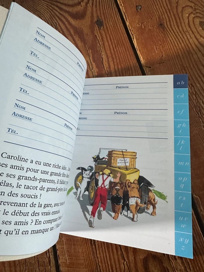 Le Carnet d’adresses de Caroline et ses amis Pierre Probst répertoire livre collection bleu - photo numéro 5