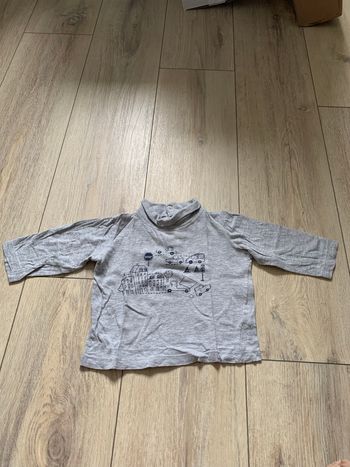 Tee shirt manches longues col roulé