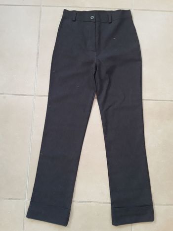 Pantalon gris chiné à revers femme en 36 TBE
