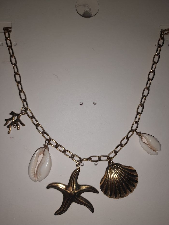 Collier acier inox coquillage - photo numéro 5