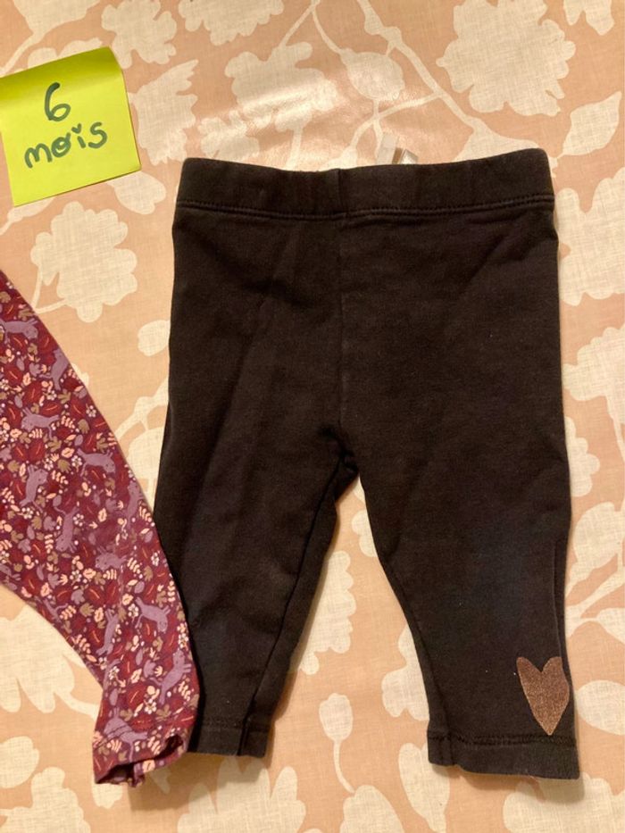Lot deux leggings 6 mois - photo numéro 3