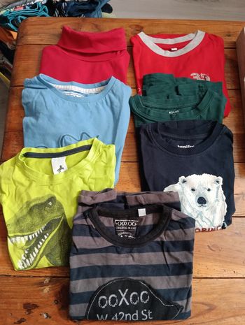 7 tee short manches longues