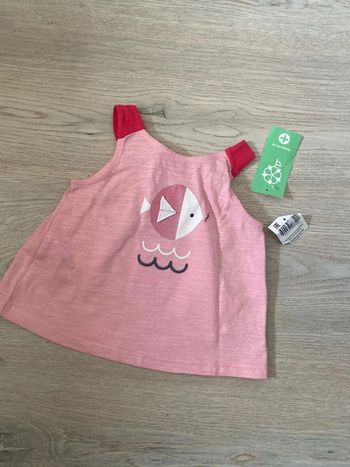 T-shirt tunique Obaibi Obaïbi taille 6 mois Neuf  Motif poisson