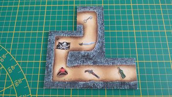 Planche souterraine bi-face n°3 pièce jeu de société Cartagena L'évasion 2009 Leo Colovini #C54