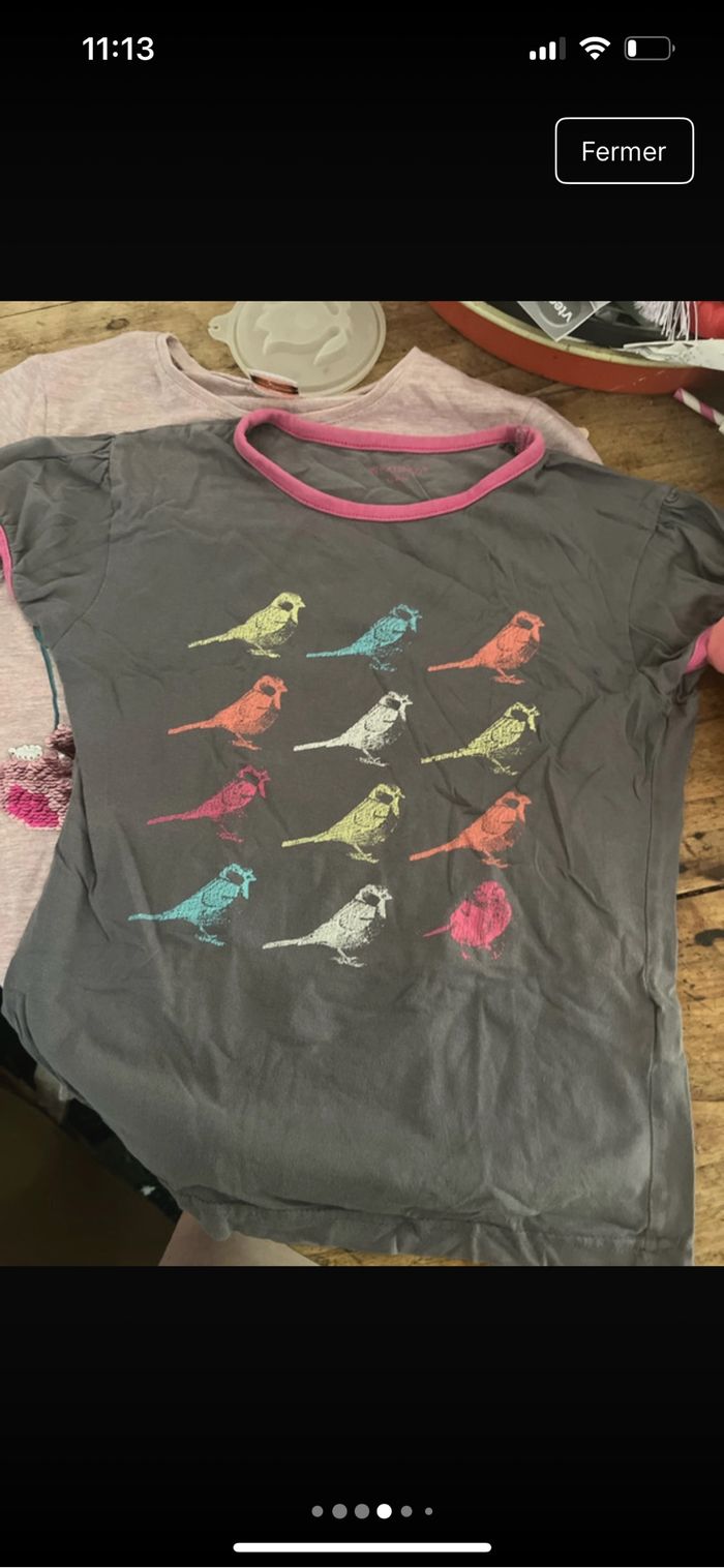 Lot de quatre T-shirts 10 ans, tape-à-l’œil Okaïdi in extenso tex, parfait état - photo numéro 3