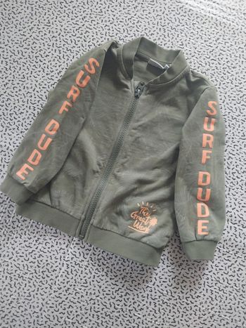 Veste gilet léger bébé garçon Name It 9-12 mois kaki zippée