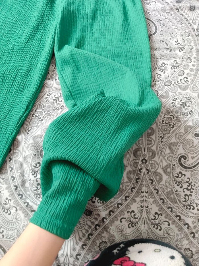 ensemble pantalon chemise vert - photo numéro 6