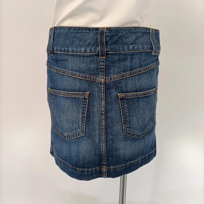 Mini jupe en jean Kookai - taille 36 - agraphe + zip - empiècements jeans A180 - photo numéro 9