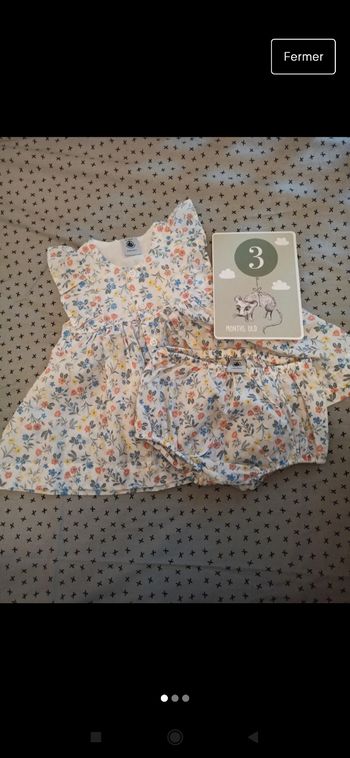 Tenue bébé fille 3mois Petit Bateau