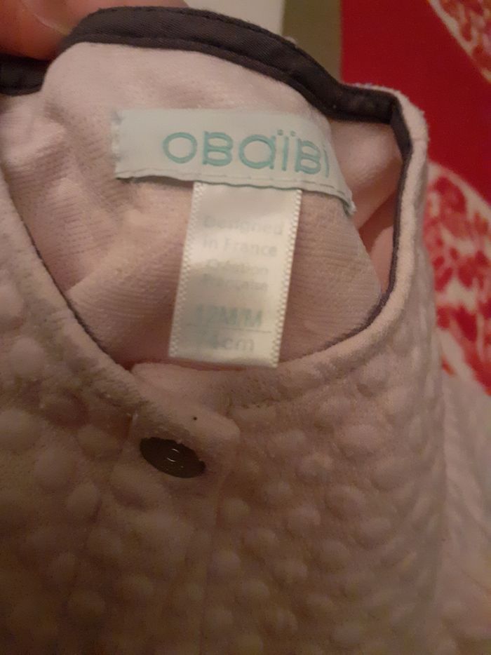 Gilet rose pâle fille 12 mois - photo numéro 3