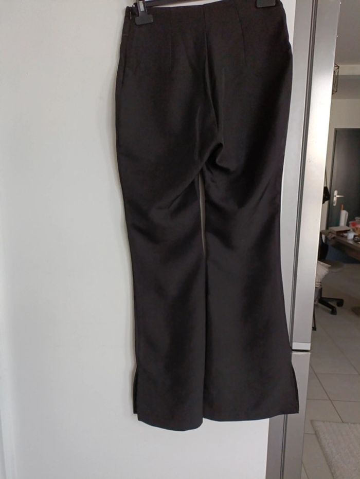 Pantalon noir Taille Haute large fluide avec fente Gemo – Taille 36 – Très bon état - photo numéro 5