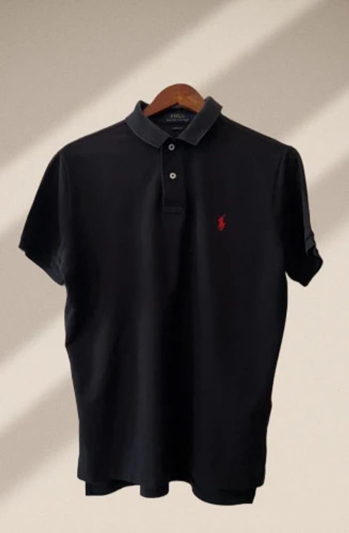 Polo marine custom fit taille L - Ralph Lauren