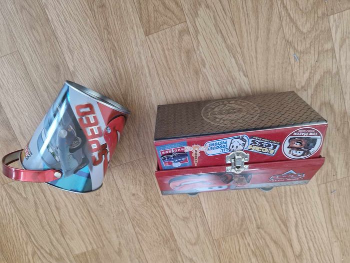 🚗🏁 Lot 2 rangements CARS – boîte + pot avec anse - photo numéro 3