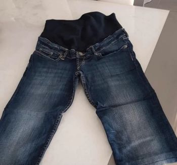 Pantacourt jean de grossesse taille 38