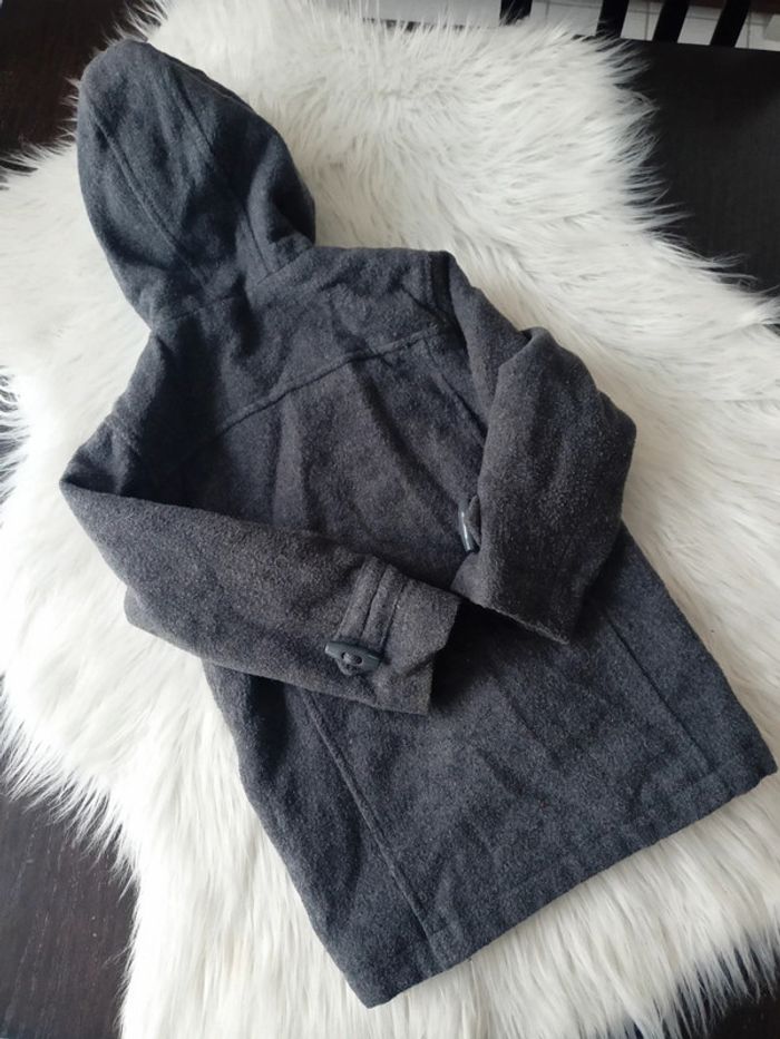 Parka duffle-coat gris à capuche 4 ans - 102cm - photo numéro 3
