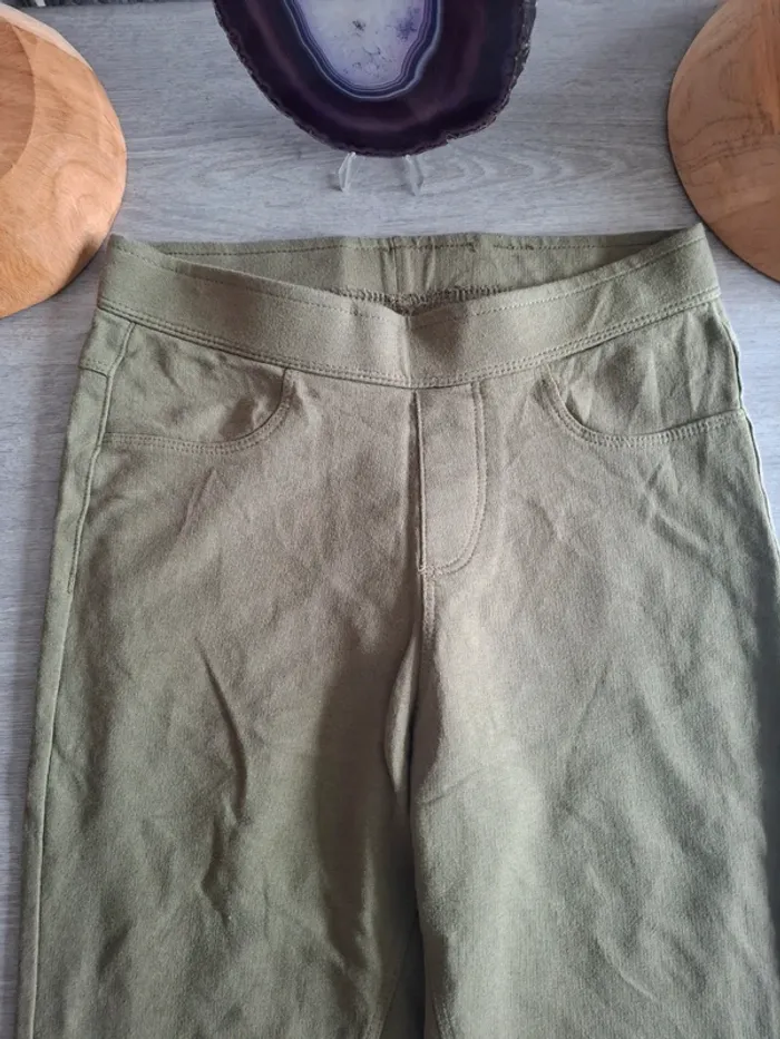 Pantalon jegging kaki Taille 12 ans - photo numéro 2