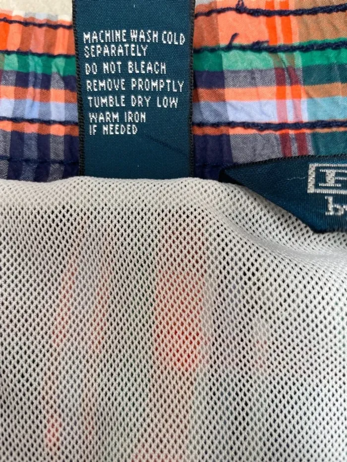 Polo Ralph Lauren vintage Checkered Plaid Mens L Swim Trunks Board Shorts - photo numéro 10